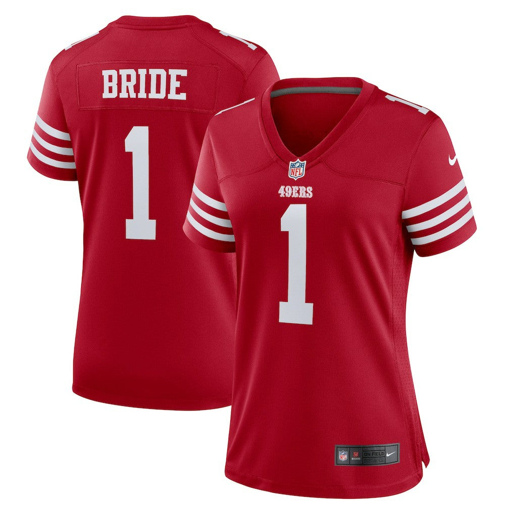 Number 1 Bride San Francisco 49ers Women's Game Jersey Scarlet - Nike