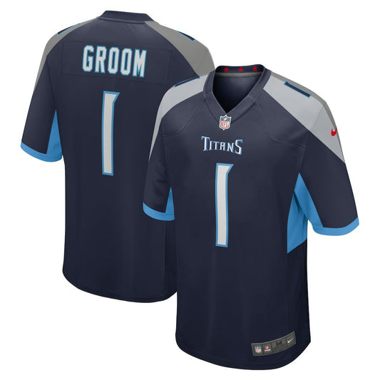 Number 1 Groom Tennessee Titans Game Jersey - Navy | NFL Jerseys
