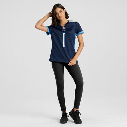 Number 1 Bride Tennessee Titans Women's Game Jersey - Navy | NFL Jerseys