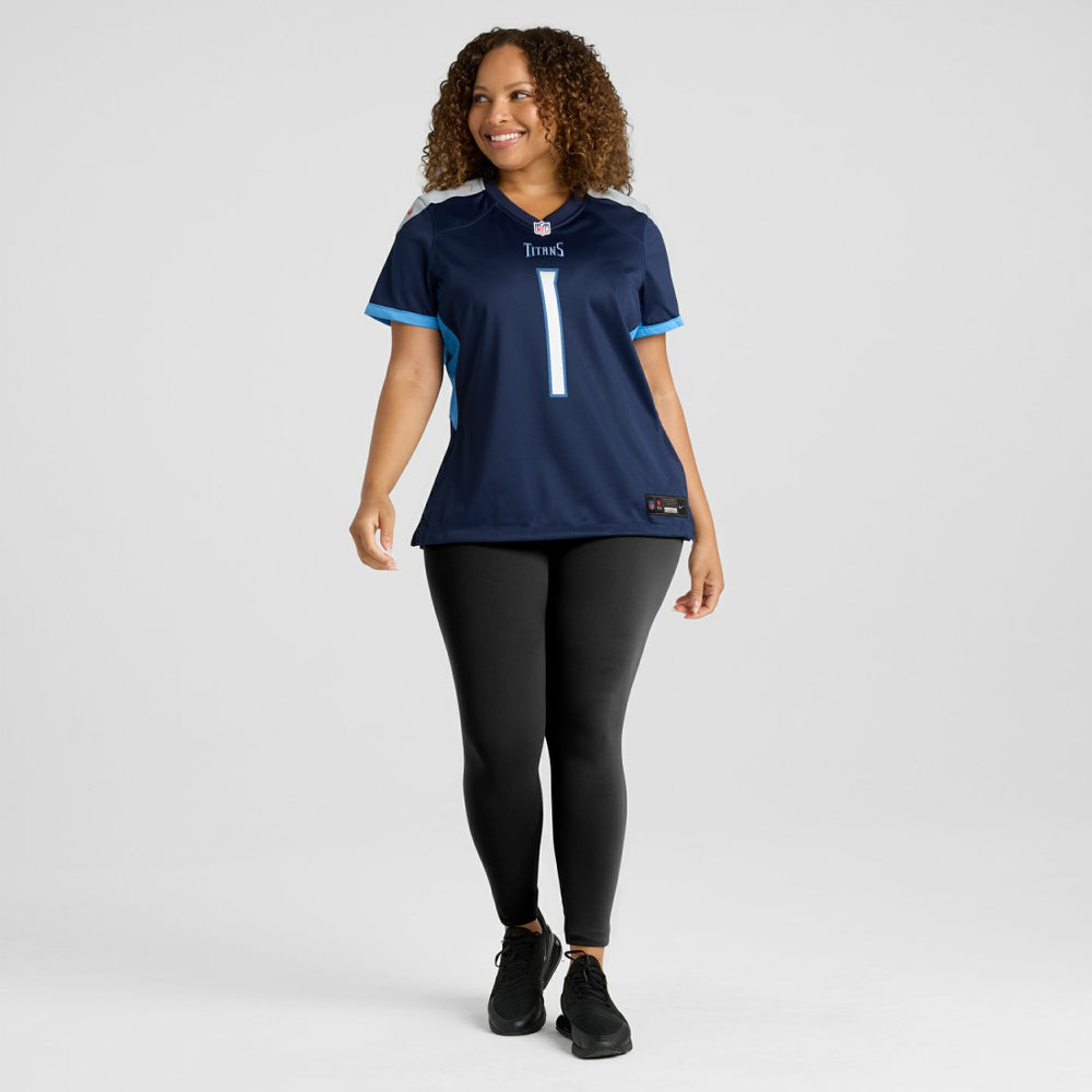 Number 1 Bride Tennessee Titans Women's Game Jersey Navy - Nike