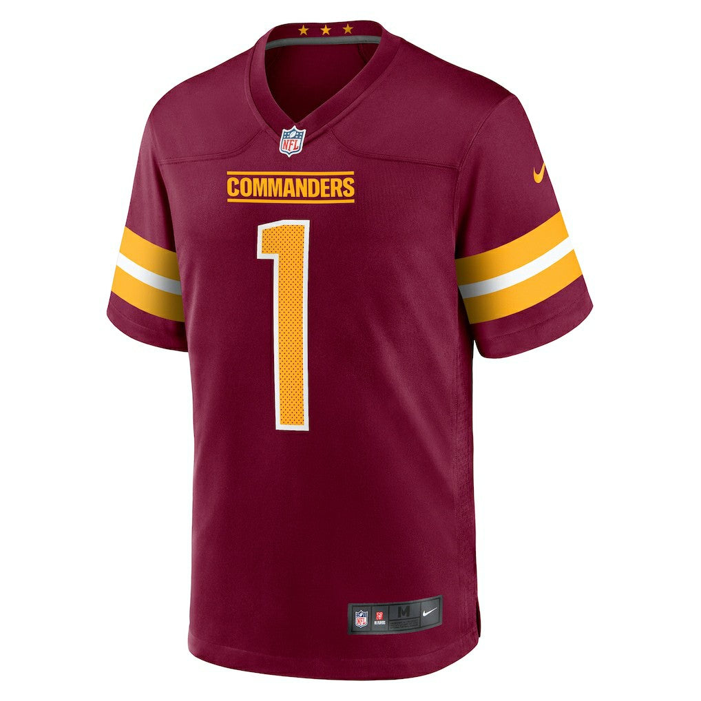 Number 1 Groom Washington Commanders Game Jersey - Burgundy | NFL Jerseys