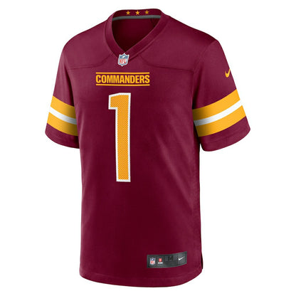 Number 1 Groom Washington Commanders Game Jersey - Burgundy | NFL Jerseys