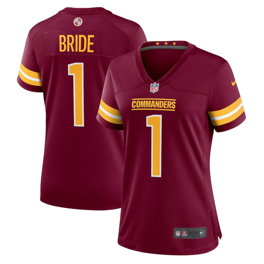 Number 1 Bride Washington Commanders Women's Game Jersey - Burgundy | NFL Jerseys
