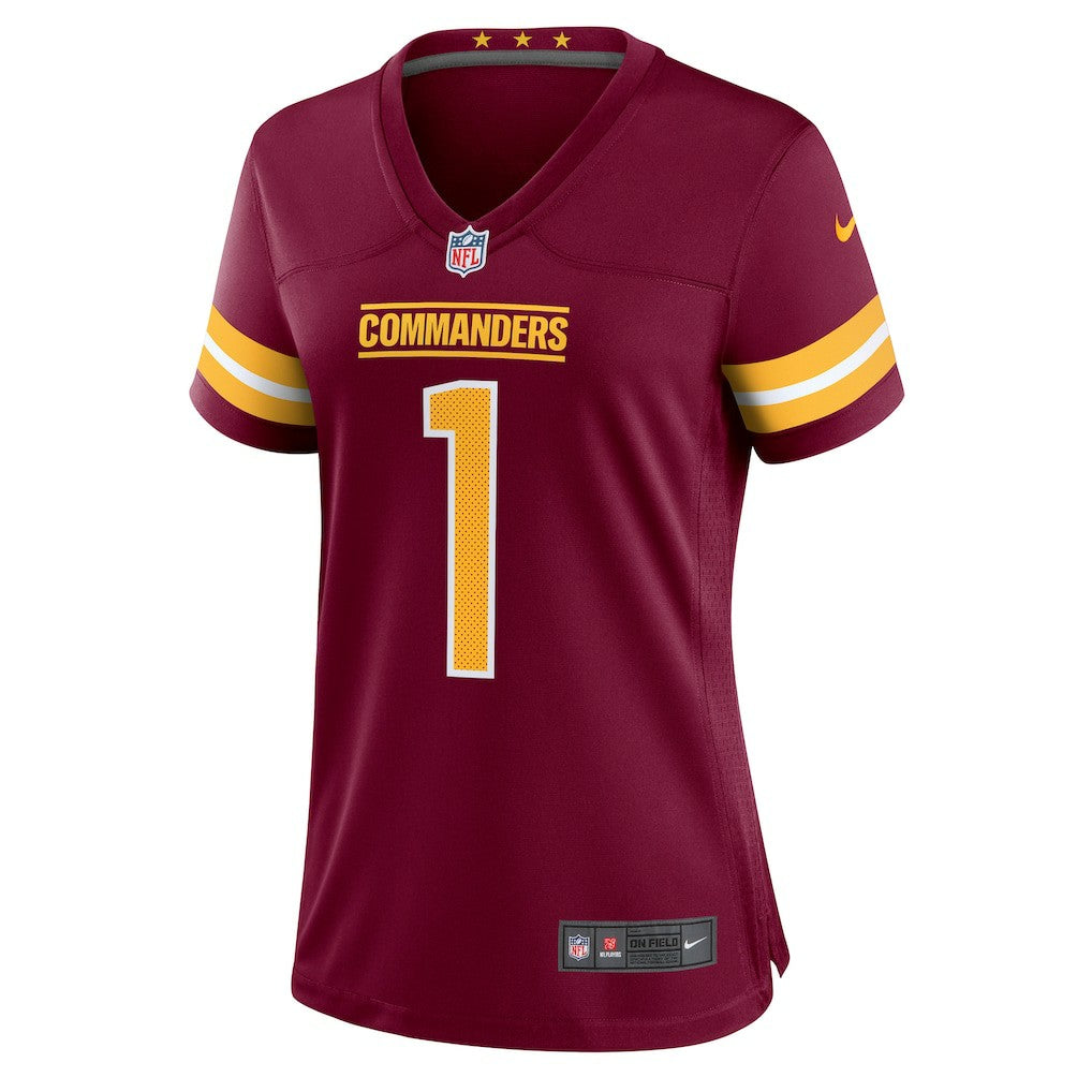 Number 1 Bride Washington Commanders Women's Game Jersey - Burgundy | NFL Jerseys