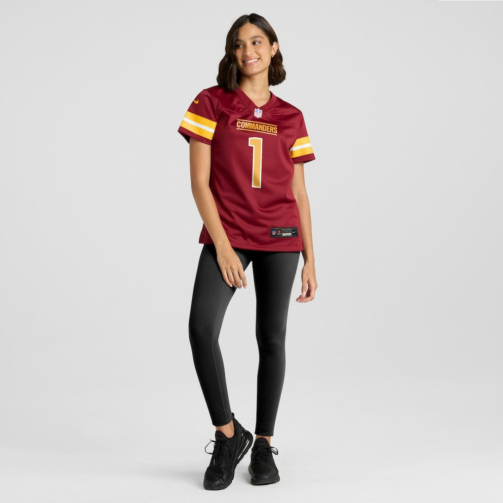Number 1 Bride Washington Commanders Women's Game Jersey - Burgundy | NFL Jerseys