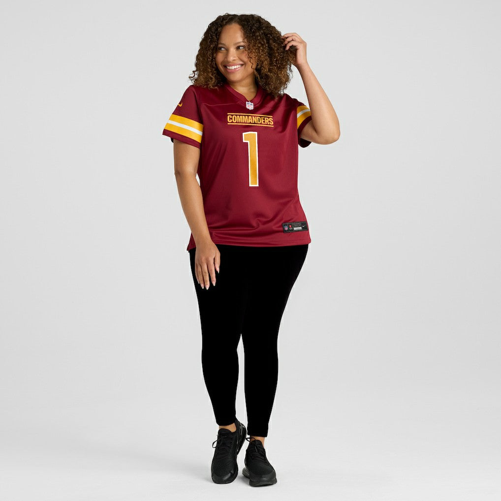 Number 1 Bride Washington Commanders Women's Game Jersey - Burgundy | NFL Jerseys