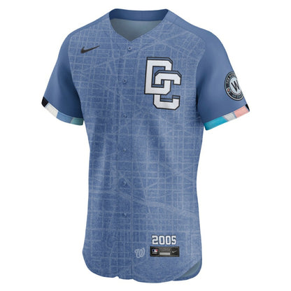 Washington Nationals Nike 2025 City Connect Elite Jersey - Blue | MLB Jerseys