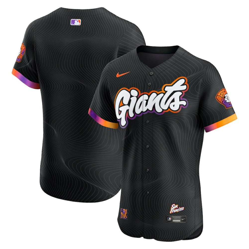 San Francisco Giants Nike 2025 City Connect Elite Jersey - Anthracite | MLB Jerseys