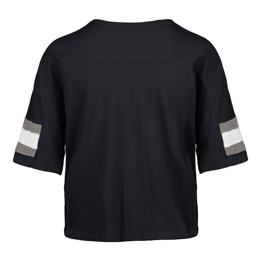Dallas Cowboys '47 Women's Double Header Scout Cropped V-Neck T-Shirt Navy - 47 brand