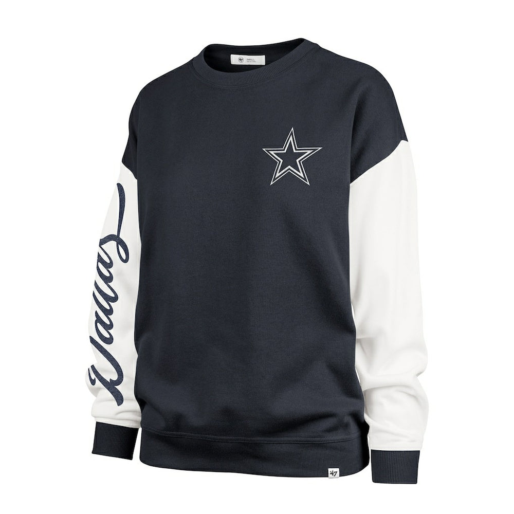 Dallas Cowboys '47 Women's Double Header Rise Andie Pullover Sweatshirt Blue - 47 brand