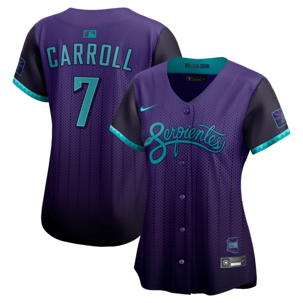 Corbin Carroll Arizona Diamondbacks Nike Women's 2025 City Connect Limited Player Jersey - Purple | MLB Jerseys