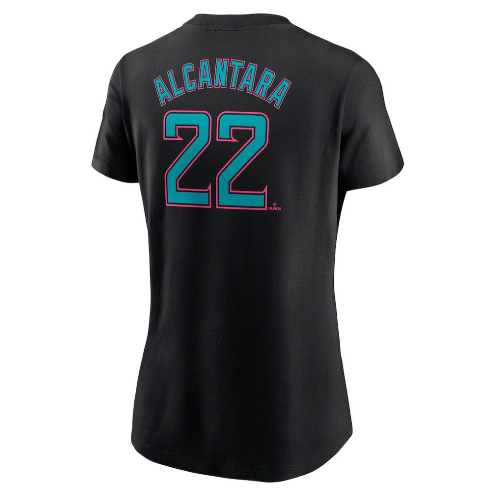 Sandy Alcantara Miami Marlins Nike Women's 2025 City Connect Fuse Name & Number T-Shirt Clearance