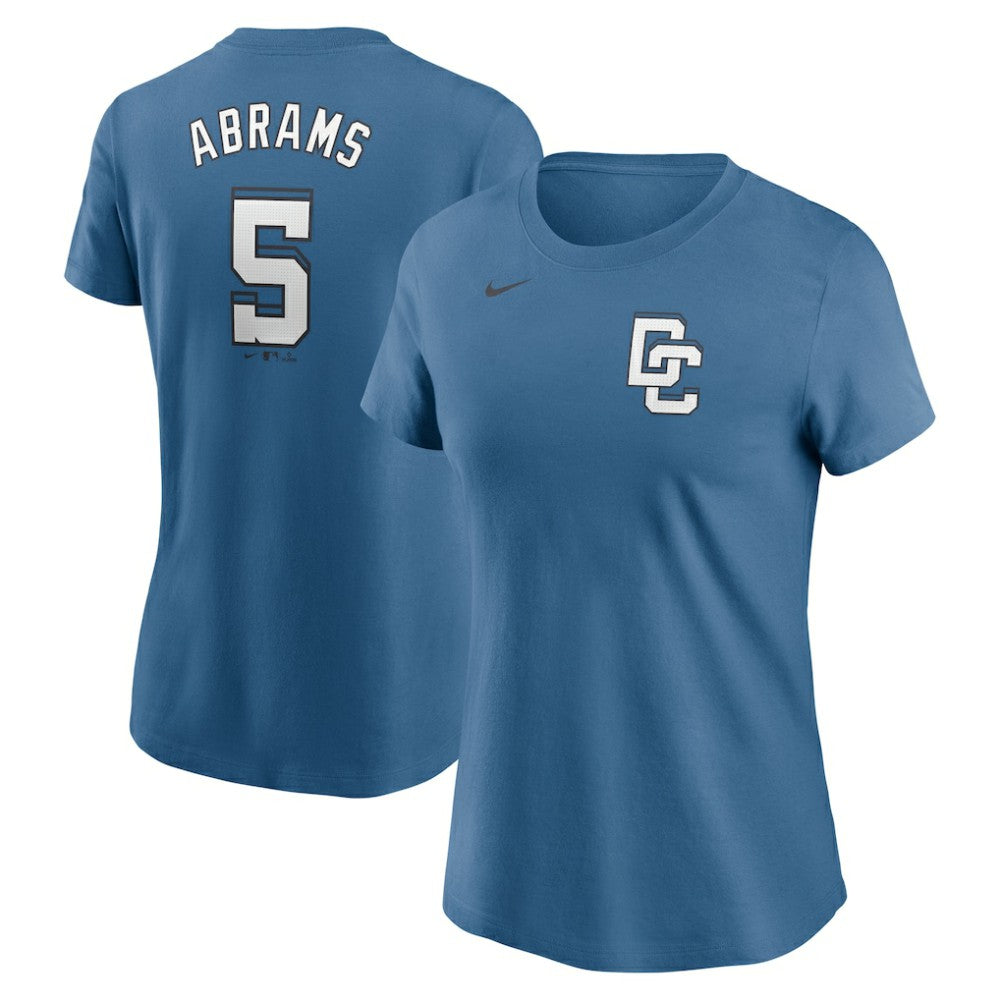 CJ Abrams Washington Nationals Nike Women's 2025 City Connect Fuse Name & Number T-Shirt Lifestyle