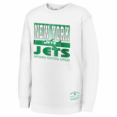 New York Jets Youth Retro Big Game Fleece Pullover Sweatshirt White - NFL