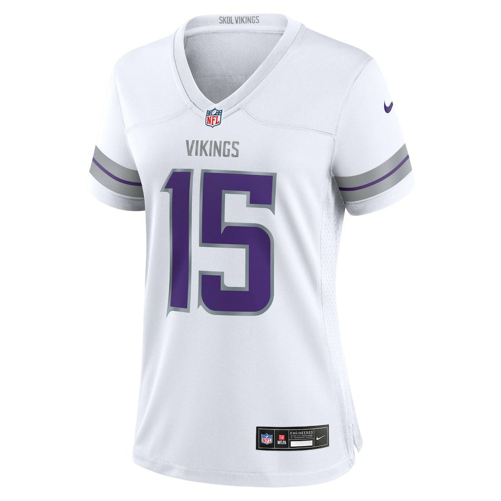 Dallas Turner Minnesota Vikings Women's Alternate Game Jersey White - Nike