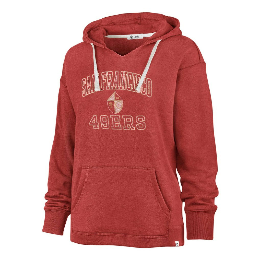 San Francisco 49ers '47 Women's Plus Size Clarity Kennedy Pullover Hoodie Scarlet - 47 brand