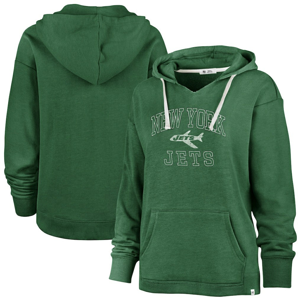New York Jets '47 Women's Plus Size Clarity Kennedy Pullover Hoodie Kelly Green - 47 brand