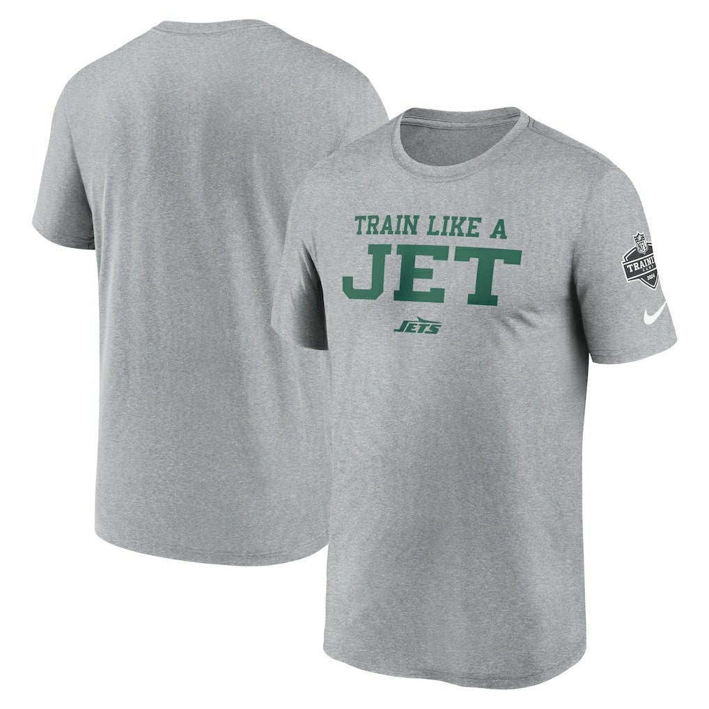 New York Jets 2024 NFL Training Camp Legend Performance T-Shirt Heather Gray - Nike