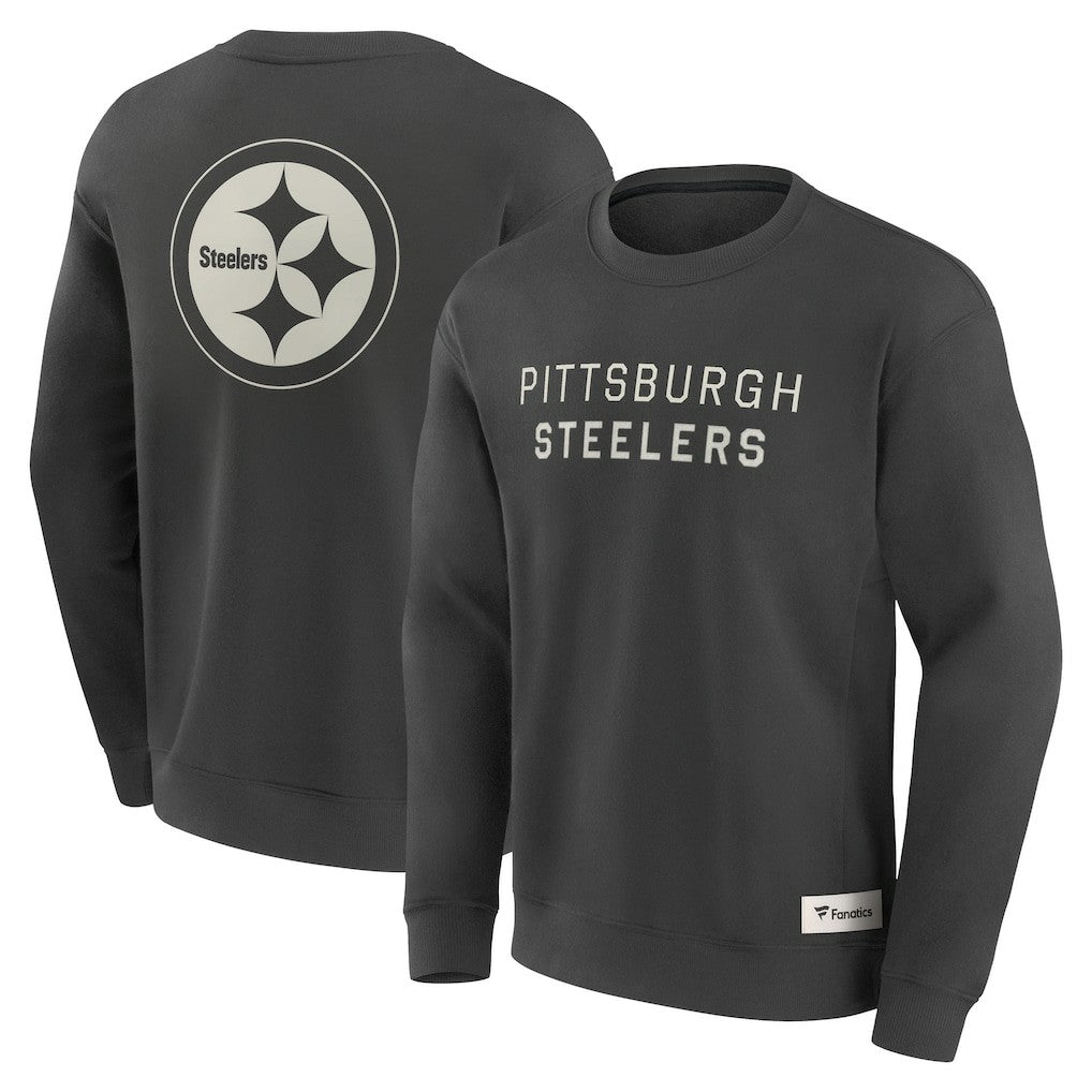 Pittsburgh Steelers Elements Future Ground Lettering Pullover Sweatshirt Charcoal - Fanatics