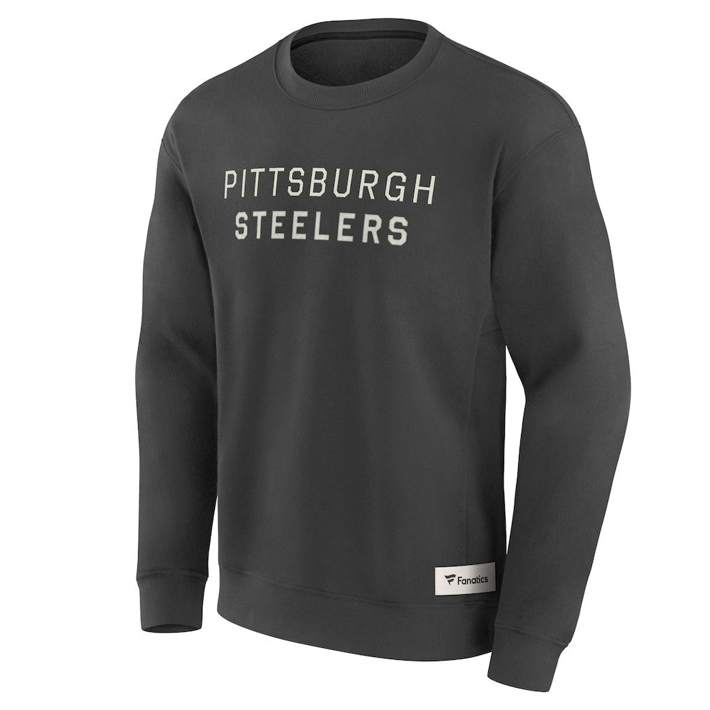 Pittsburgh Steelers Elements Future Ground Lettering Pullover Sweatshirt Charcoal - Fanatics
