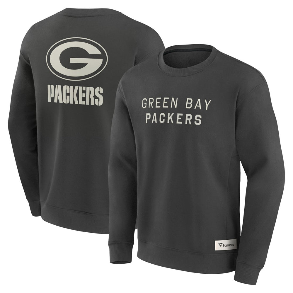 Green Bay Packers Elements Future Ground Lettering Pullover Sweatshirt Charcoal - Fanatics