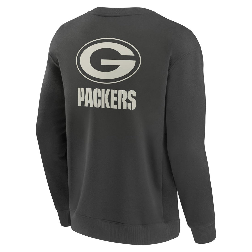 Green Bay Packers Elements Future Ground Lettering Pullover Sweatshirt Charcoal - Fanatics