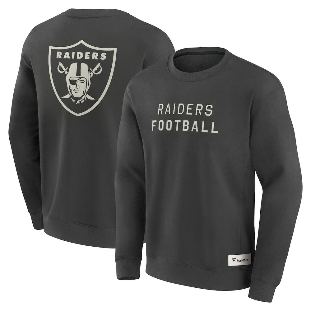 Las Vegas Raiders Elements Future Ground Lettering Pullover Sweatshirt Charcoal - Fanatics