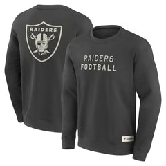 Las Vegas Raiders Elements Future Ground Lettering Pullover Sweatshirt Charcoal - Fanatics