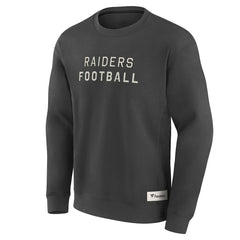 Las Vegas Raiders Elements Future Ground Lettering Pullover Sweatshirt Charcoal - Fanatics