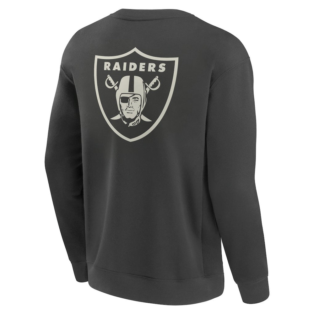 Las Vegas Raiders Elements Future Ground Lettering Pullover Sweatshirt Charcoal - Fanatics