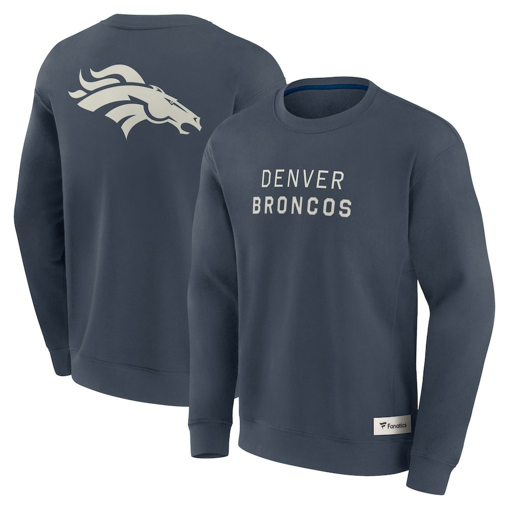 Denver Broncos Elements Future Ground Lettering Pullover Sweatshirt Navy - Fanatics