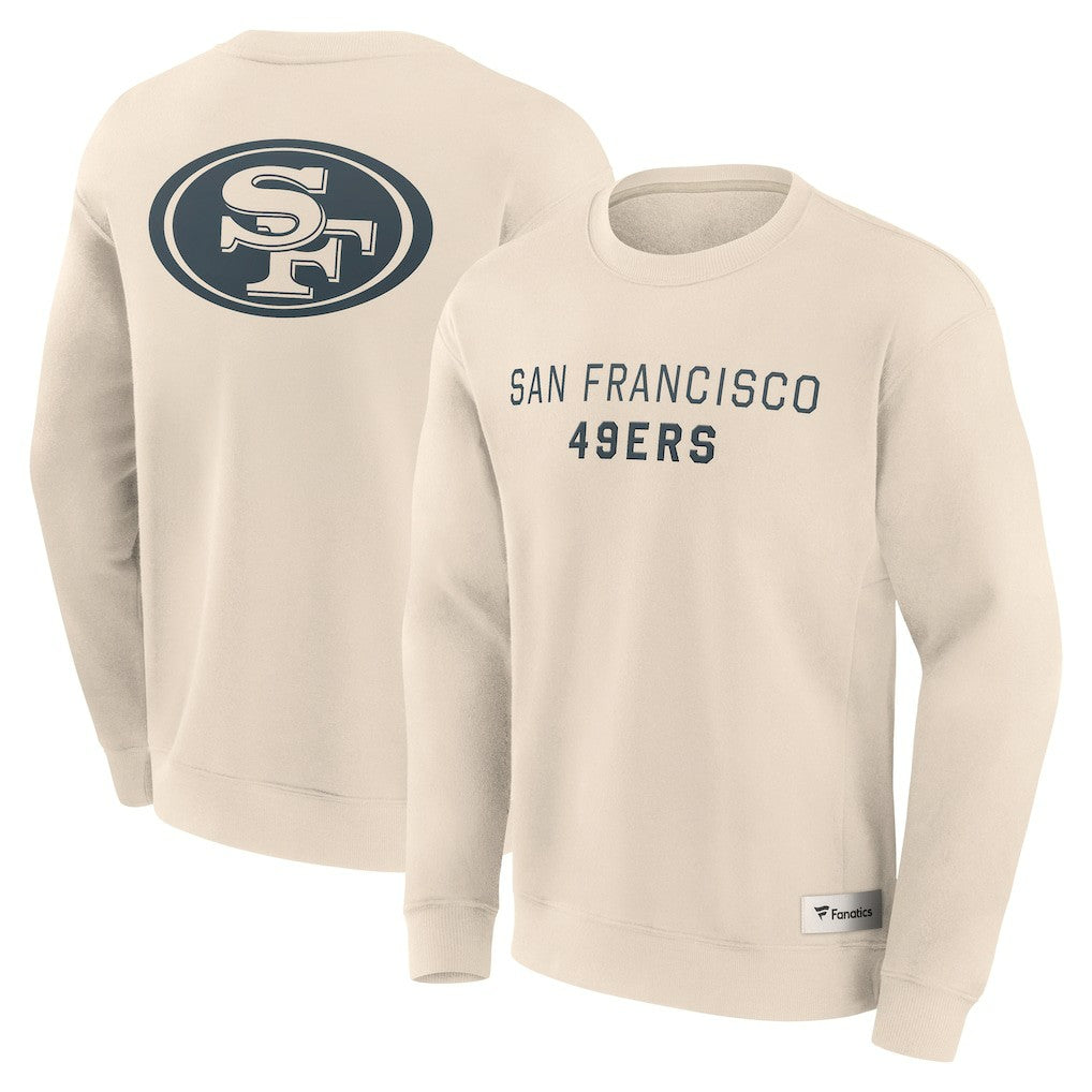 San Francisco 49ers Elements Future Ground Lettering Pullover Sweatshirt Cream - Fanatics