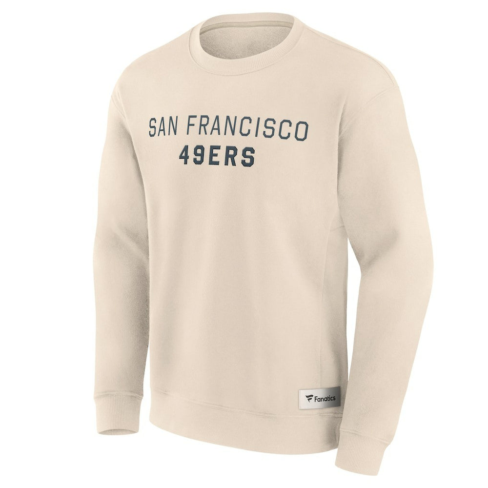 San Francisco 49ers Elements Future Ground Lettering Pullover Sweatshirt Cream - Fanatics