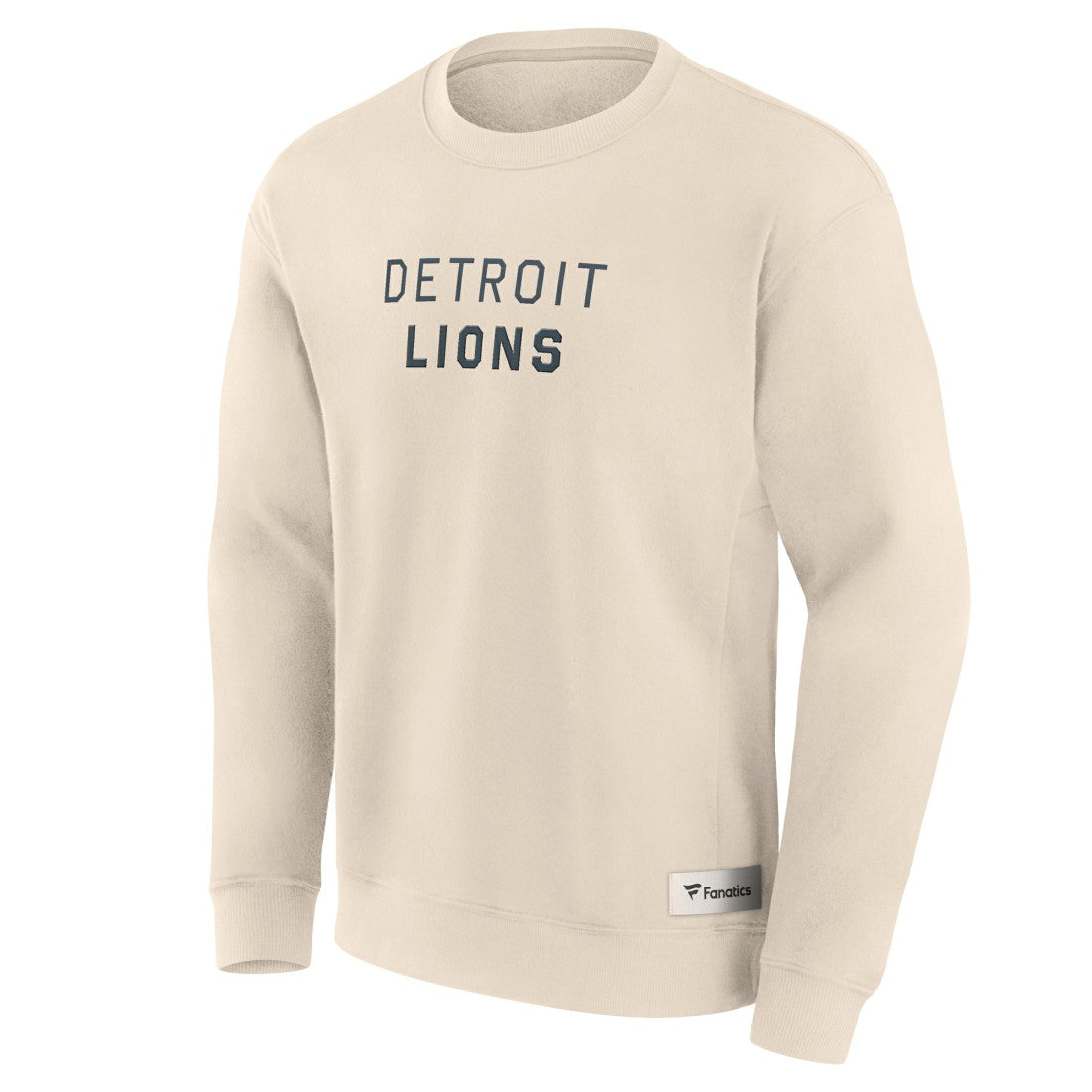Detroit Lions Elements Future Ground Lettering Pullover Sweatshirt Cream - Fanatics
