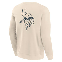 Minnesota Vikings Elements Future Ground Lettering Pullover Sweatshirt Cream - Fanatics
