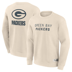 Green Bay Packers Elements Future Ground Lettering Pullover Sweatshirt Cream - Fanatics
