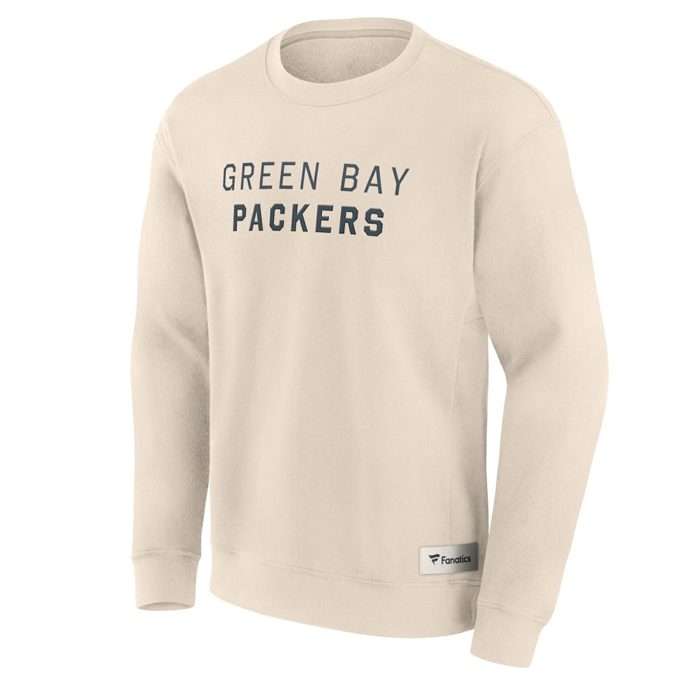 Green Bay Packers Elements Future Ground Lettering Pullover Sweatshirt Cream - Fanatics