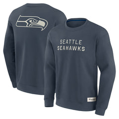Seattle Seahawks Elements Future Ground Lettering Pullover Sweatshirt Navy - Fanatics