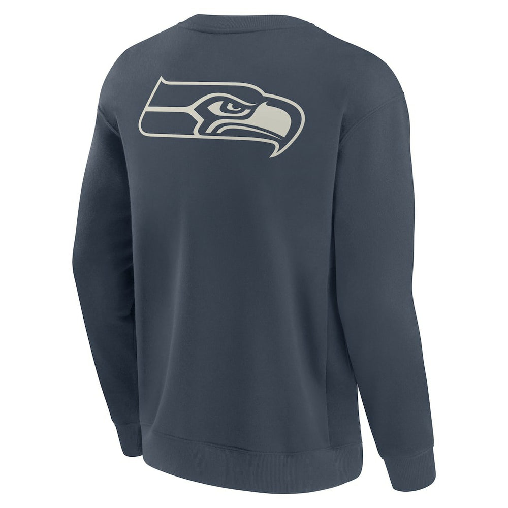 Seattle Seahawks Elements Future Ground Lettering Pullover Sweatshirt Navy - Fanatics