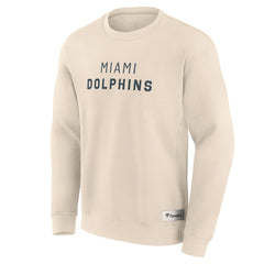 Miami Dolphins Elements Future Ground Lettering Pullover Sweatshirt Cream - Fanatics