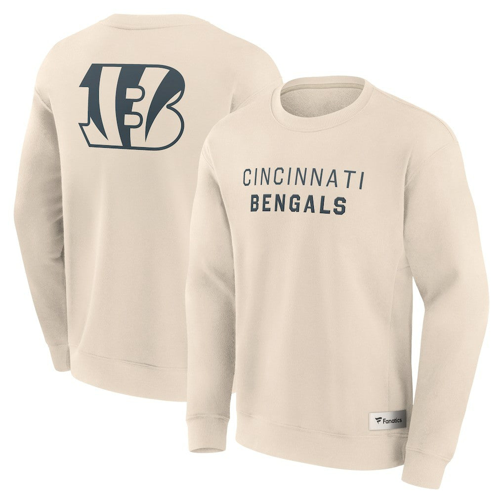 Cincinnati Bengals Elements Future Ground Lettering Pullover Sweatshirt Cream - Fanatics