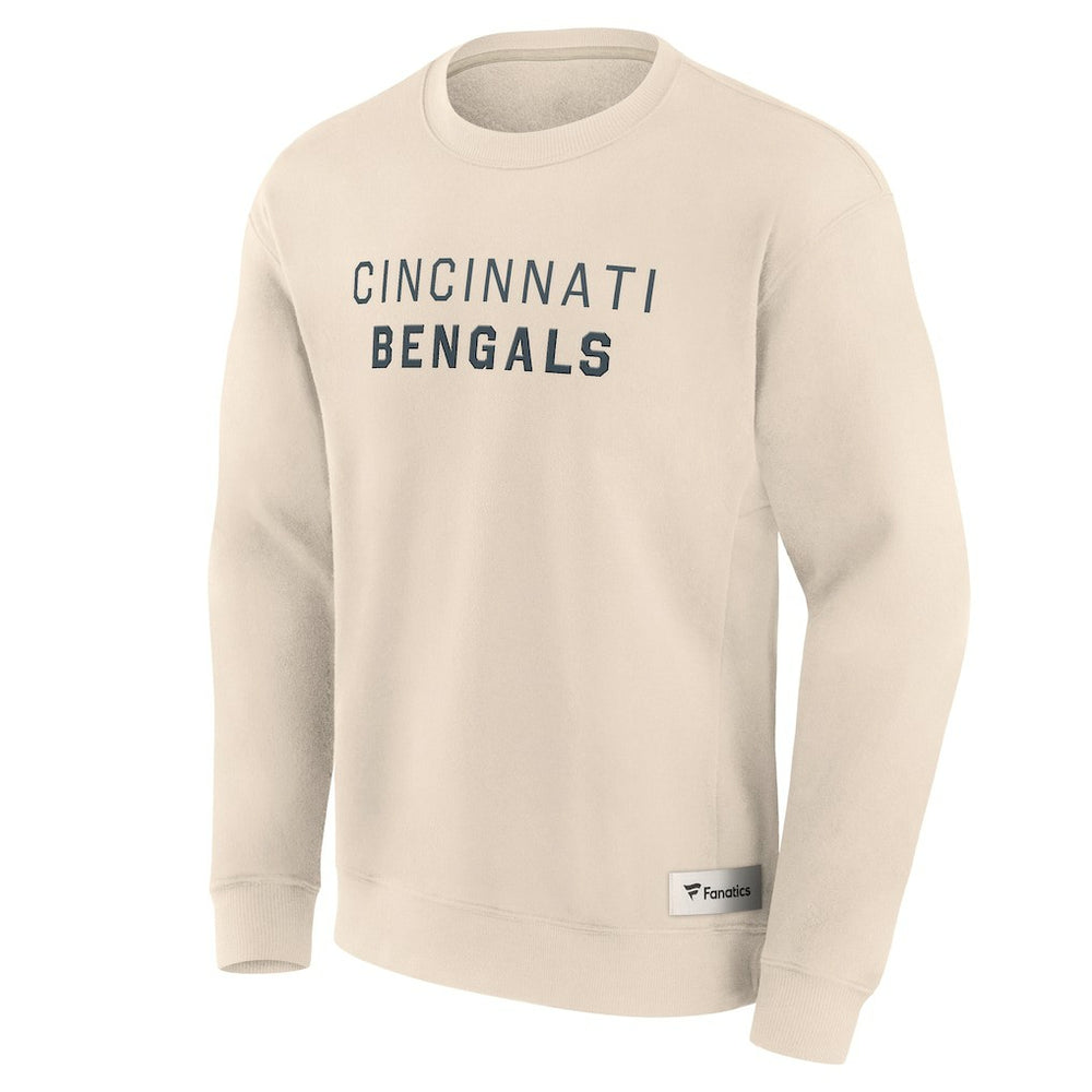 Cincinnati Bengals Elements Future Ground Lettering Pullover Sweatshirt Cream - Fanatics