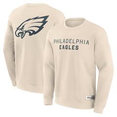 Philadelphia Eagles Elements Future Ground Lettering Pullover Sweatshirt Cream - Fanatics