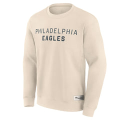 Philadelphia Eagles Elements Future Ground Lettering Pullover Sweatshirt Cream - Fanatics