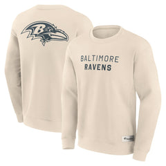 Baltimore Ravens Elements Future Ground Lettering Pullover Sweatshirt Cream - Fanatics
