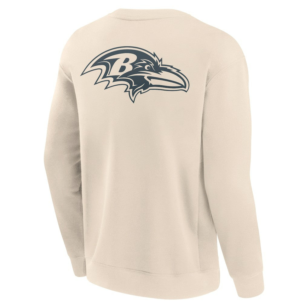 Baltimore Ravens Elements Future Ground Lettering Pullover Sweatshirt Cream - Fanatics
