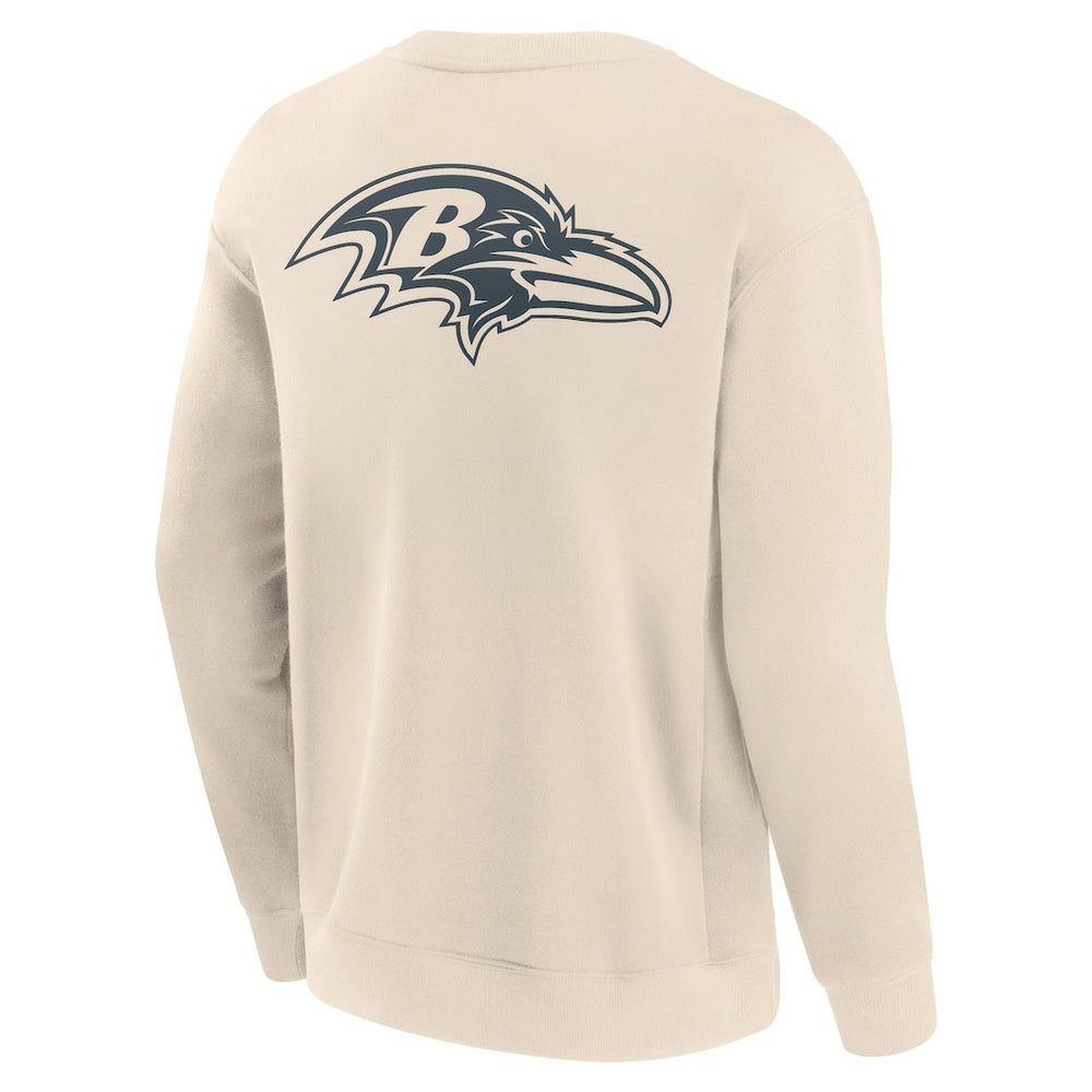 Baltimore Ravens Elements Future Ground Lettering Pullover Sweatshirt Cream - Fanatics