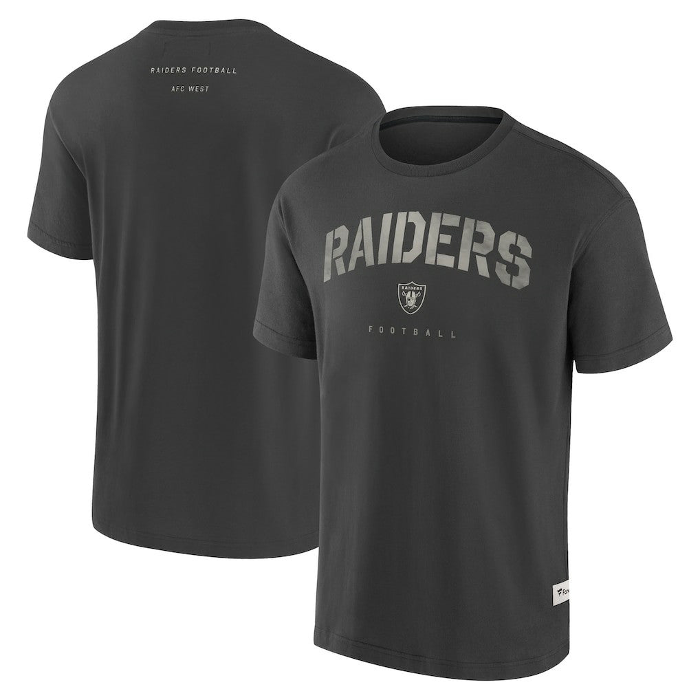 Las Vegas Raiders Elements Weathered Tonal Future Ground T-Shirt Charcoal - Fanatics