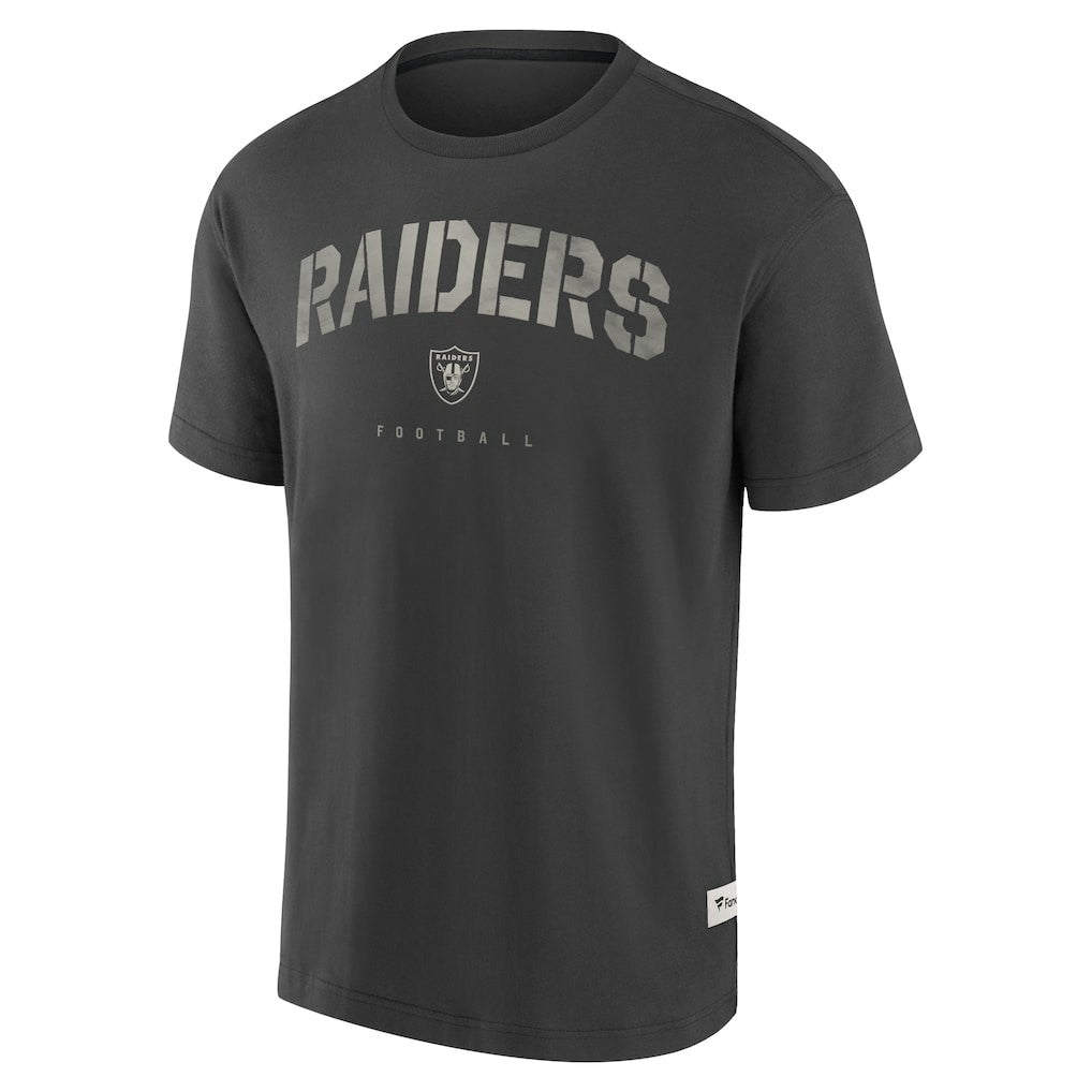 Las Vegas Raiders Elements Weathered Tonal Future Ground T-Shirt Charcoal - Fanatics