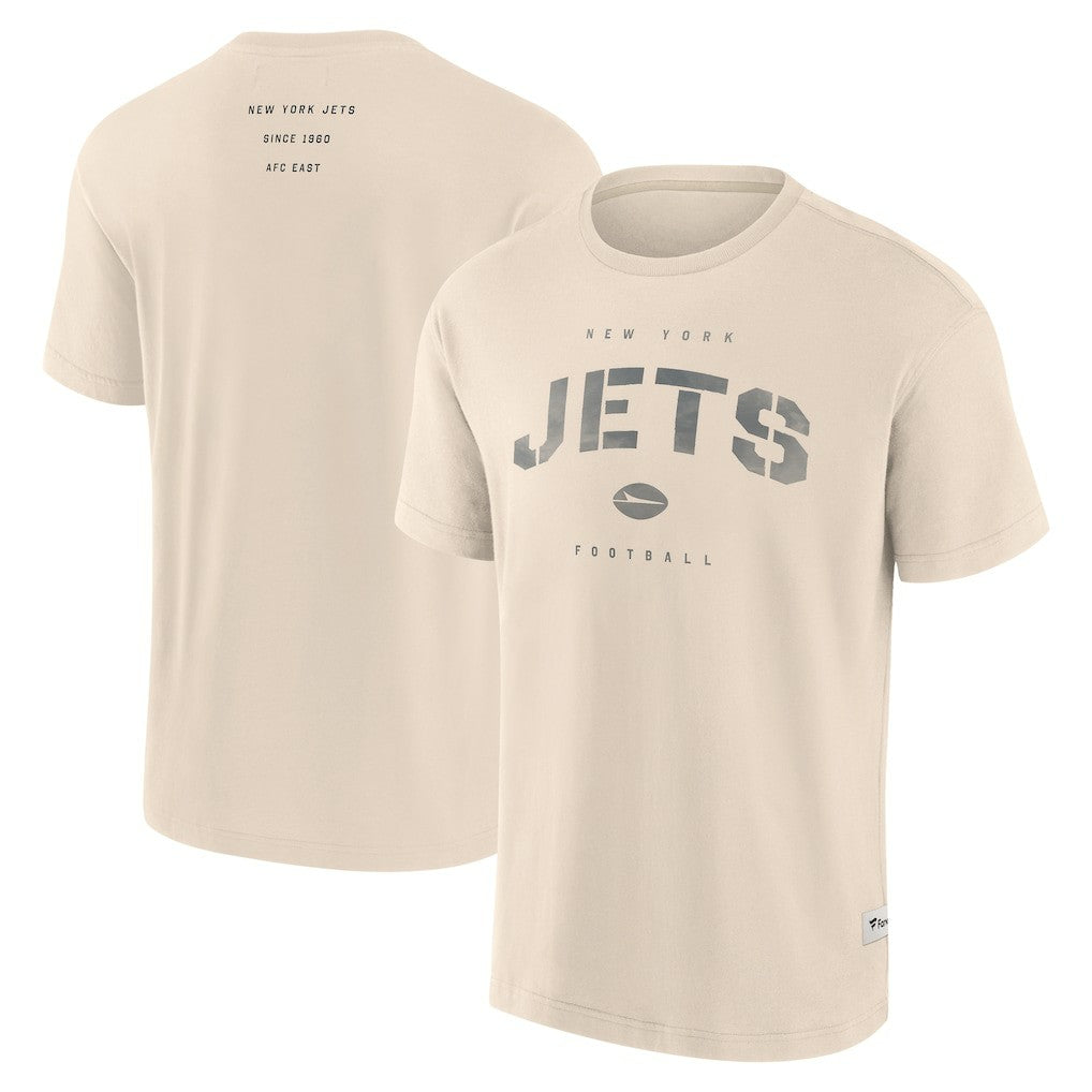New York Jets Elements Weathered Tonal Future Ground T-Shirt Cream - Fanatics